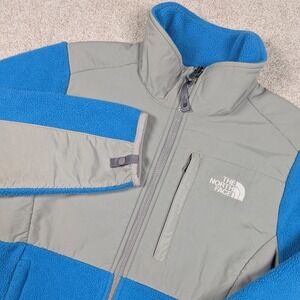 The North Face Jacket Womens Small Blue Gray Denali Polartec Fleece Full Zip